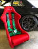 NRG FRP-300RD: Fiber Glass Bucket Seat (Large - Red) - Drive NRG