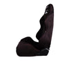 NRG RSC-220: Type-R Suede Sport Seat - Black w/ Red Stitch with NRG Logo (Pair) - Drive NRG