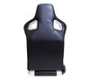 NRG RSC-700: PVC Sport Black Seat with White Stitch and Logo - Drive NRG