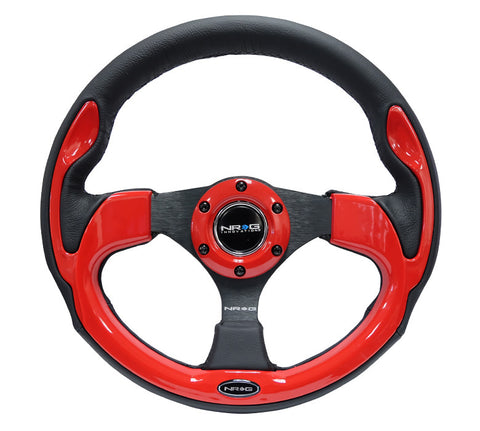 NRG RST-001RD: 320mm Sport Steering Wheel with Red Inserts