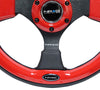 NRG RST-001RD: 320mm Sport Steering Wheel with Red Inserts - Drive NRG