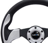 NRG RST-001SL: 320mm Sport Steering Wheel with Silver Inserts - Drive NRG