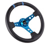 NRG RST-016R-NB: Limited Edition 350mm Sport Steering Wheel New Blue w /blue double center markings - Drive NRG