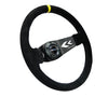 NRG RST-022S-Y: 350mm Two Spoke Suede Steering Wheel - Drive NRG