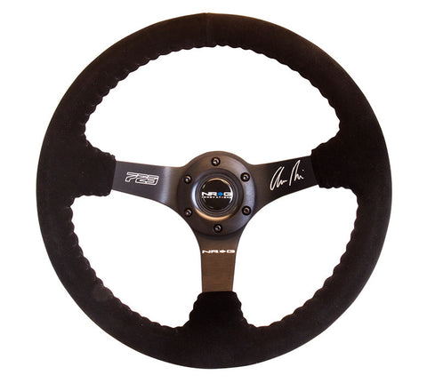 NRG RST-036MB-S: 350mm "ODI" Aurimas Bakchis Signature Suede Steering Wheel