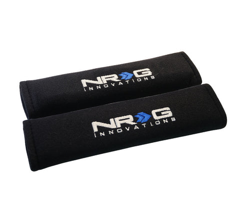 NRG SBP-27BK: Seat Belt Pads - Black (2 piece) Short