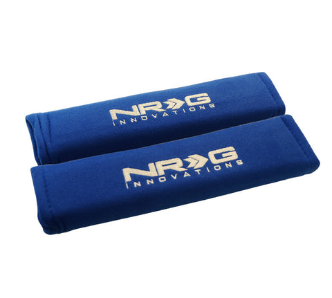 NRG SBP-27BL: Seat Belt Pads - Blue (2 piece) Short