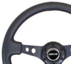 NRG RST-006BK: 350mm Sport Steering Wheel 3" Deep Dish Black - Drive NRG