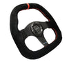 NRG ST-019CF: 320mm Flat Bottom Carbon Fiber Steering Wheel with Red Stitching - Drive NRG