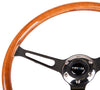 NRG RST-360SL: 360mm Classic Wood Grain Wheel- 3 spoke center in chrome - Drive NRG