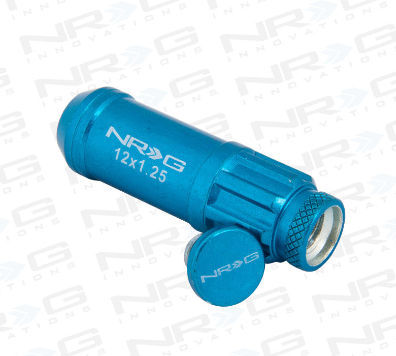 NRG Steel Lug Nut M12 x 1.5 (Blue 21pc) - Drive NRG