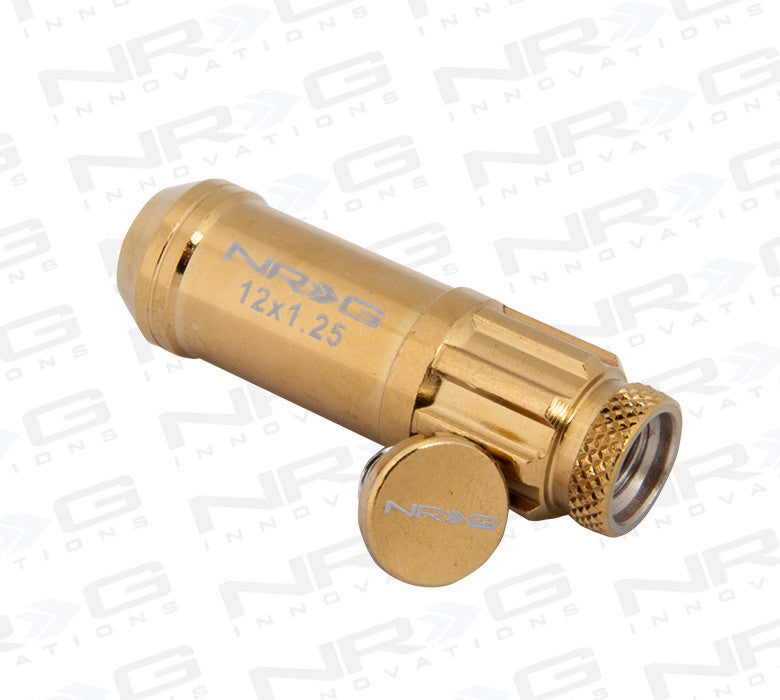 NRG Steel Lug Nut M12 x 1.5 (Chrome Gold 21pc) - Drive NRG