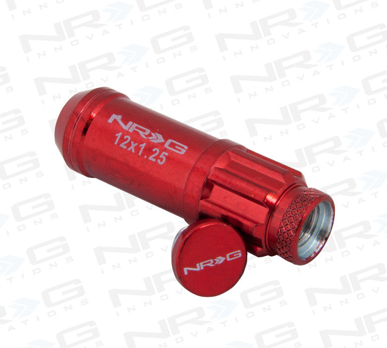 NRG Steel Lug Nut M12 x 1.5 (Red 21pc) - Drive NRG