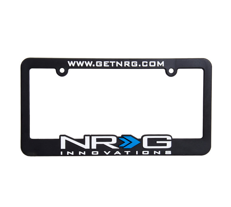 NRG License Plate Frame (Black/White/Blue) - Drive NRG