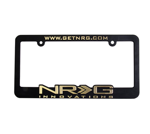 NRG License Plate Frame (Black/Gold)