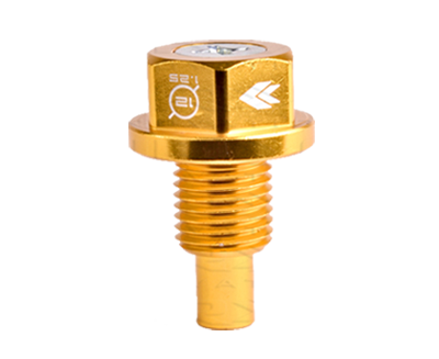M12 X 1.25 Gold Magnetic Oil Drain Plug - Drive NRG