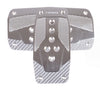 NRG PDL-450GM: Aluminum Sport Pedal Gun Metal w/ Silver Carbon AT - Drive NRG