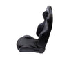 NRG RSC-208: PVC Sport Seat Black w/ Silver Stitch with logo (Pair) - Drive NRG