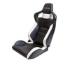 NRG RSC-700: PVC Sport Black Seat with White Stitch and Logo - Drive NRG