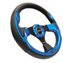 NRG RST-001BL: 320mm Sport Steering Wheel with Blue Inserts - Drive NRG