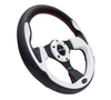 NRG RST-001WT: 320mm Sport Steering Wheel with White Inserts - Drive NRG