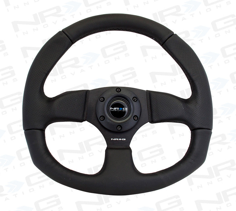 NRG 320mm Leather Steering Wheel with Black Stitch RST-009R