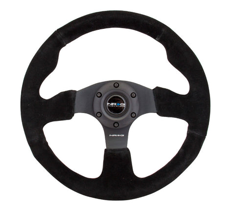 NRG RST-012S: 320mm Race Style Suede Steering Wheel with Black Stitch