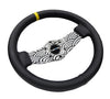 NRG RST-021R-WAVE-Y: Japanese Wave Hydro-Dipped Leather Steering Wheel - Drive NRG