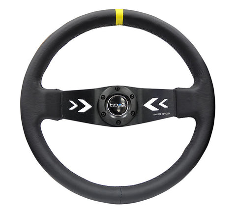 NRG RST-022R-Y: 350mm Two Spoke Leather Steering Wheel