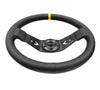 NRG RST-022R-Y: 350mm Two Spoke Leather Steering Wheel - Drive NRG