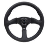 NRG RST-023MB-R: 350mm Race Style Leather Steering Wheel Matte Black - Drive NRG