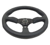 NRG RST-023MB-R: 350mm Race Style Leather Steering Wheel Matte Black - Drive NRG