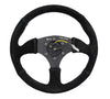 NRG RST-023MB-S: 350mm Race Style Leather Steering Wheel Matte Black Suede - Drive NRG