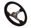 NRG RST-036MB-S: 350mm "ODI" Aurimas Bakchis Signature Suede Steering Wheel - Drive NRG