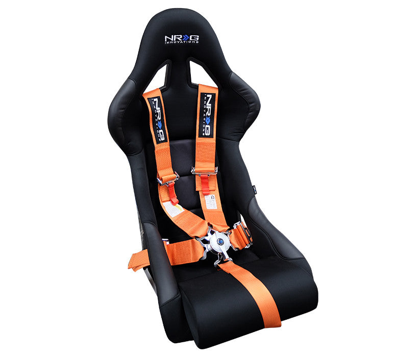 NRG SBH-R6PCOR: 5 Point Seat Belt Harness / Cam Lock - Orange - Drive NRG