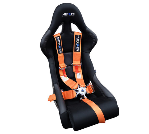 NRG SBH-R6PCOR: 5 Point Seat Belt Harness / Cam Lock - Orange