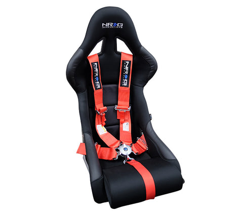 NRG SBH-R6PCRD: 5 Point Seat Belt Harness / Cam Lock - Red