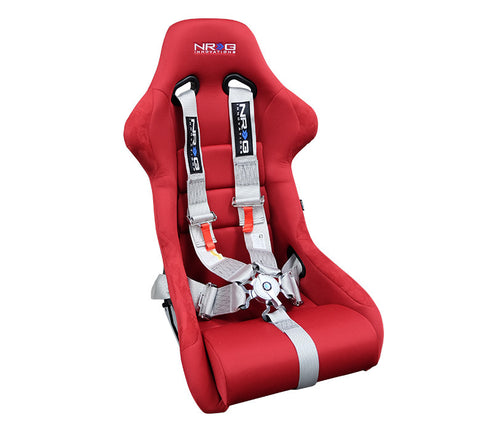NRG SBH-R6PCSL: 5 Point Seat Belt Harness / Cam Lock - Silver