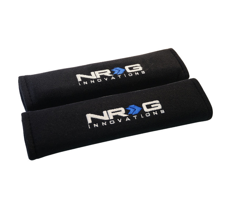 NRG SBP-27BK: Seat Belt Pads - Black (2 piece) Short - Drive NRG