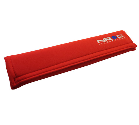 NRG SBP-35RD: Seat Belt Pad - Red (1 piece) Long