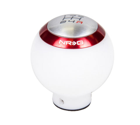 NRG SK-016WT White Shift Knob with 4 Interchangeable Rings (Universal)