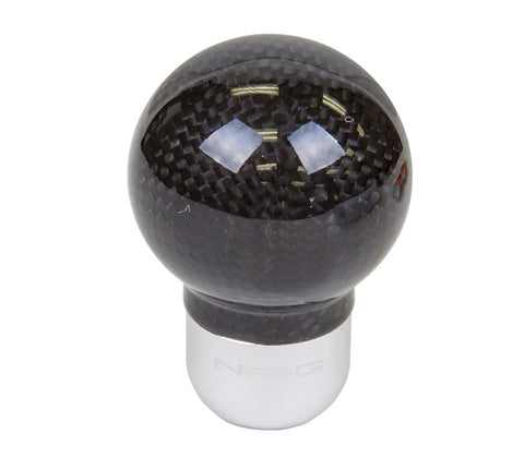 NRG SK-310BC: Semi-Ball Carbon Fiber Shift Knob with Logo (Universal)