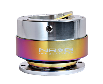 NRG Quick Release Gen 2.0 (Shiny Silver Body w/ Neochrome Ring) SRK-200SSL-MC