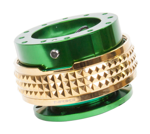 NRG Quick Release Gen 2.1 (Green Body w/ Chrome Gold Diamond Ring) SRK-210GN-CG
