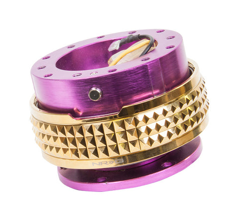NRG Quick Release Gen 2.1 (Purple Body w/ Chrome Gold Diamond Ring) SRK-210PP-CG