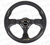320mm Sport Leather Steering Wheel with Carbon Fiber Look Inserts (ST-001CFL) - Drive NRG