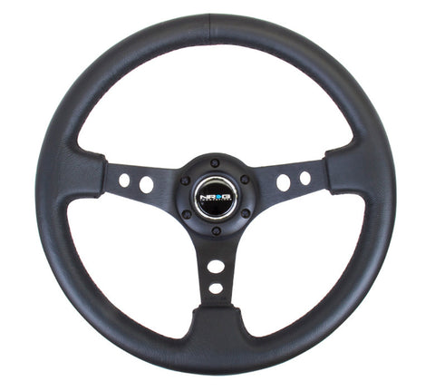NRG RST-006BK: 350mm Sport Steering Wheel 3" Deep Dish Black