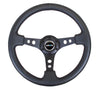 NRG RST-006BK: 350mm Sport Steering Wheel 3" Deep Dish Black - Drive NRG