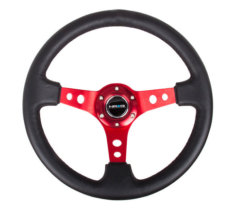NRG RST-006RD: 350mm Sport Steering Wheel 3" Deep Dish Red