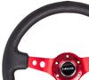 NRG RST-006RD: 350mm Sport Steering Wheel 3" Deep Dish Red - Drive NRG